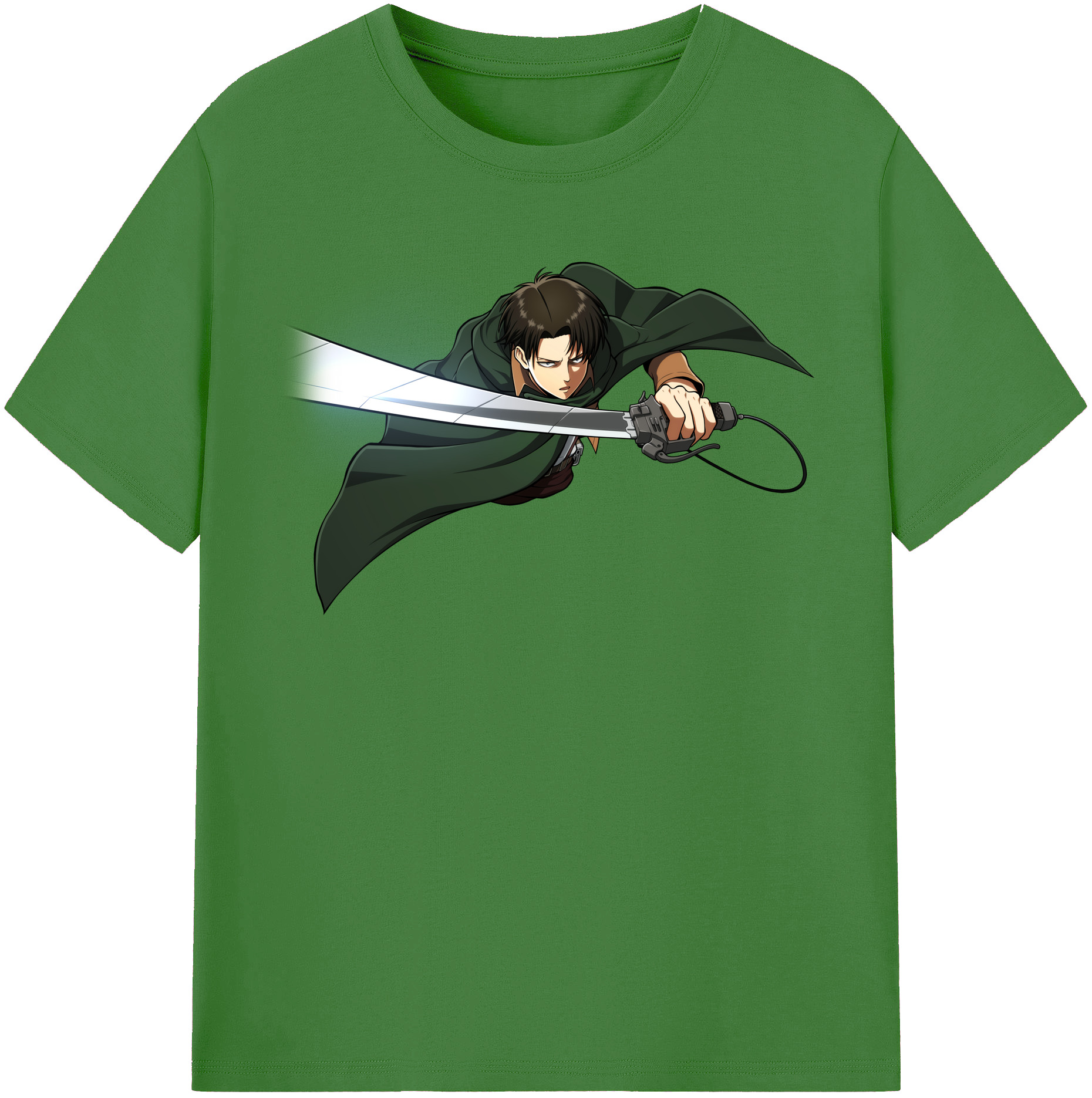 （画像用） 進撃の巨人 リヴァイ·アッカーマン Attack on Titan Levi Ackerman レディースカジュアルプリントTシャツ（綿100％）